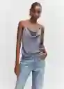 Top Isidoro Gris Talla M Mujer Mango