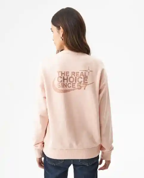 Buzo Graphic Femenino Rosa Tez Claro Talla S Chevignon