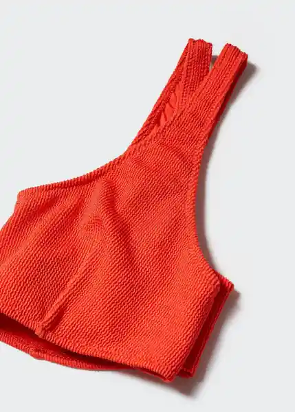 Top Bikini Virgilp Coral Talla 28 Mujer Mango