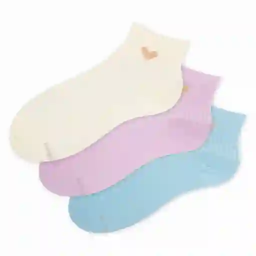 Medias Casuales Cortas Femenino Lyne X3 Galax Talla 9-11