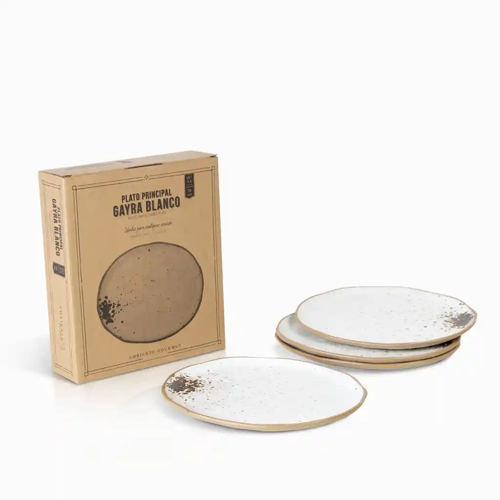 Ambiente Gourmet Plato Principal Gayra Blanco 26 cm