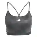 Adidas Crop Aer ls Aop Bra Mujer Gris Lab