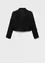 Blazer Americana Smock Negro Talla XS Mujer Mango