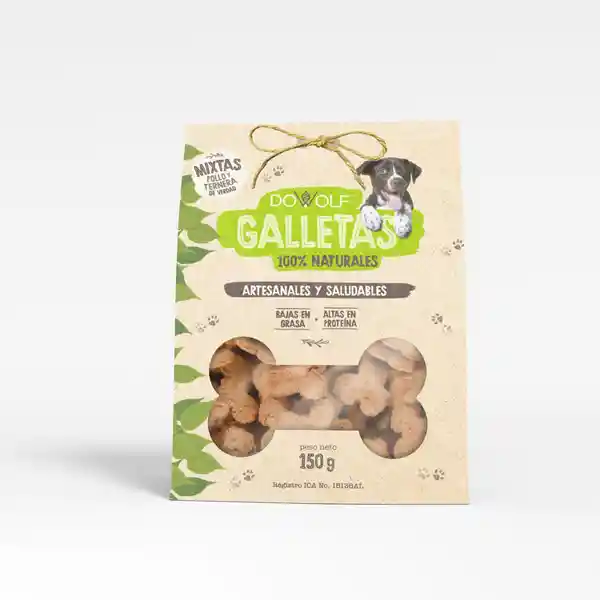 Dowolf Galletas para Perros Mixtas Pollo y Ternera