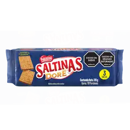 Galletas dulces SALTINAS DORÉ tipo cracker 3 tacos x 315g