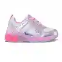 Los Gomosos Tenis Con Luces Orelli Niña do Rosa Blanco Talla 23