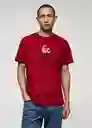 Camiseta Rabbit 2-H Rojo Talla M Hombre Mango