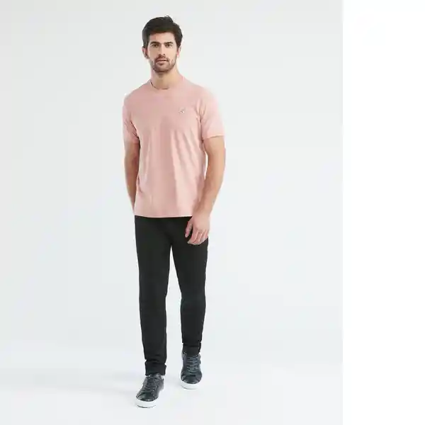 Camiseta Basic Round Neck Hombre Rosa Medio Talla XL Chevignon