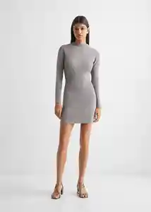 Vestido Grey Gris Talla 21 Teen Niñas Mango