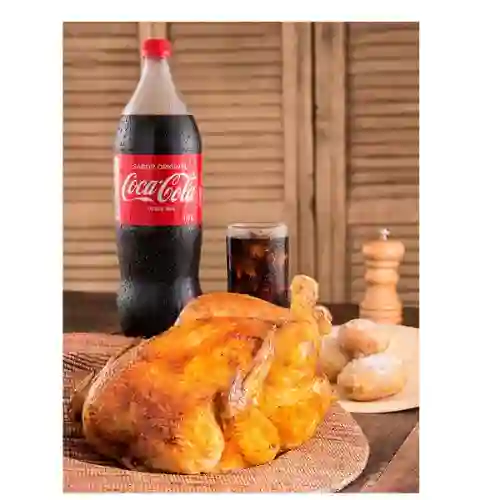1 Pollo Asado + Gaseosa 1,5 Lt