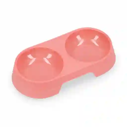 Plato Plástico Doble Rosa