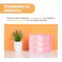 Organizador de Plástico Bicolor Con 3 Cajones Rosa Miniso