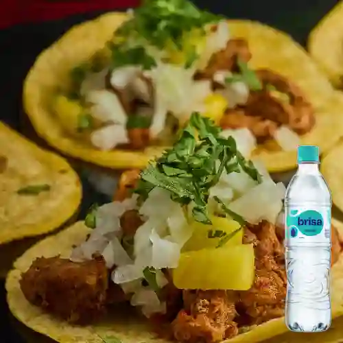 Combo Tacos de Carne Al Pastor X3 +Brisa S/gas 600ML
