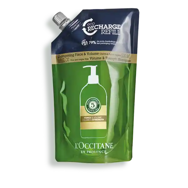 Shampoo Eco Refill Fuerza y Volumen Aromacología LOccitane