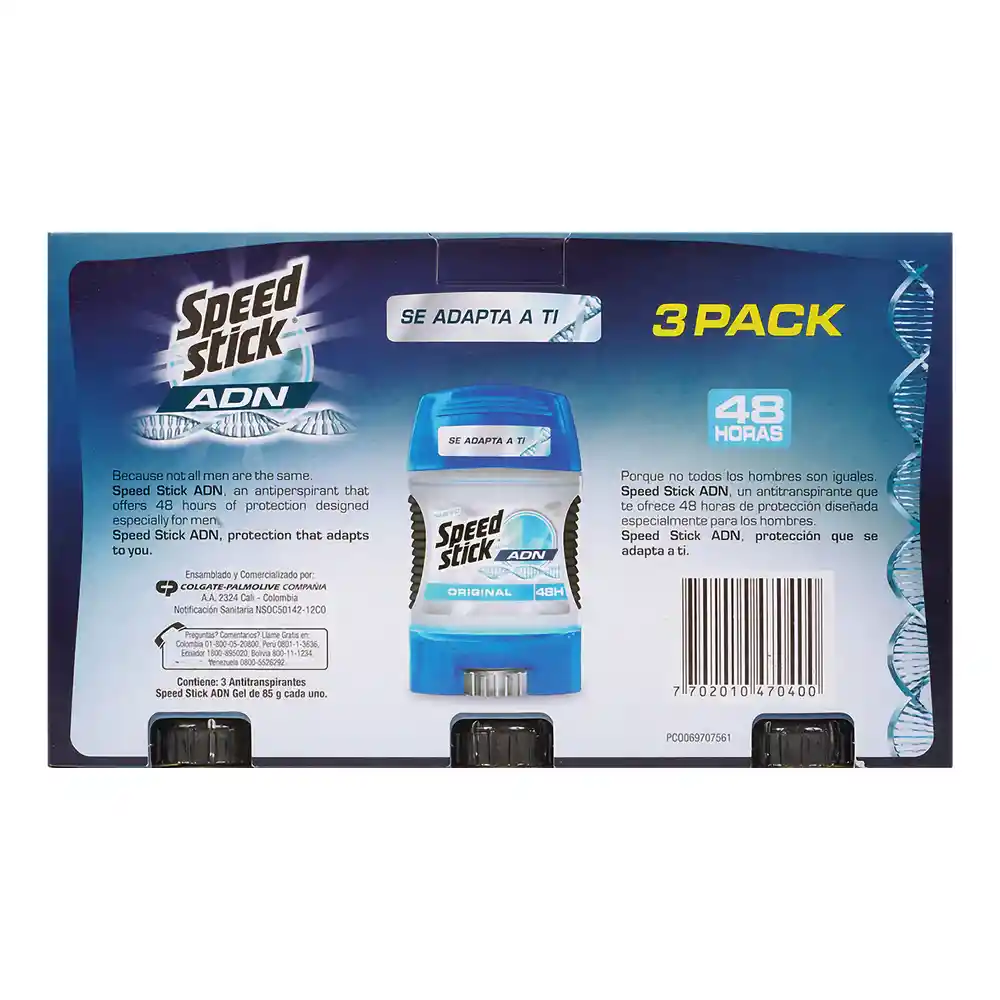 Antitranspirante Speed Stick Original Gel 85 g x 3