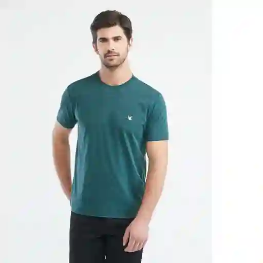 Camiseta Cuello u Hombre Verde Oscuro Talla L Chevignon