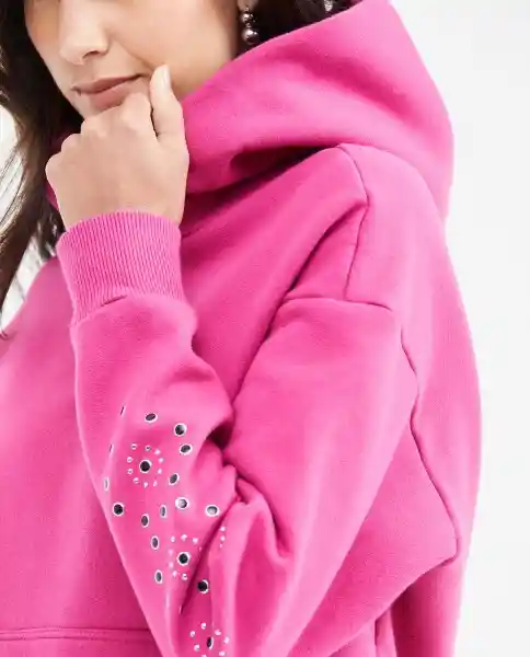 Buzo Hoodie Studs Rosado Talla M Chevignon