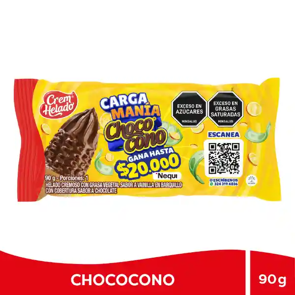 Prm. Cono Chococono Xun Crem Helado Vainilla Barquillo (90 Gr)