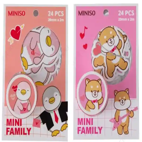 Cinta Adhesiva y Calcomanías Pen Pen y Shiba Inu Miniso