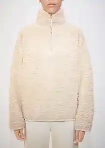 Buzo Sudadera Fini Crudo Talla M Mujer Mango