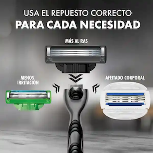 Gillette Máquina de Afeitar Mach3 Carbono 12 Repuestos
