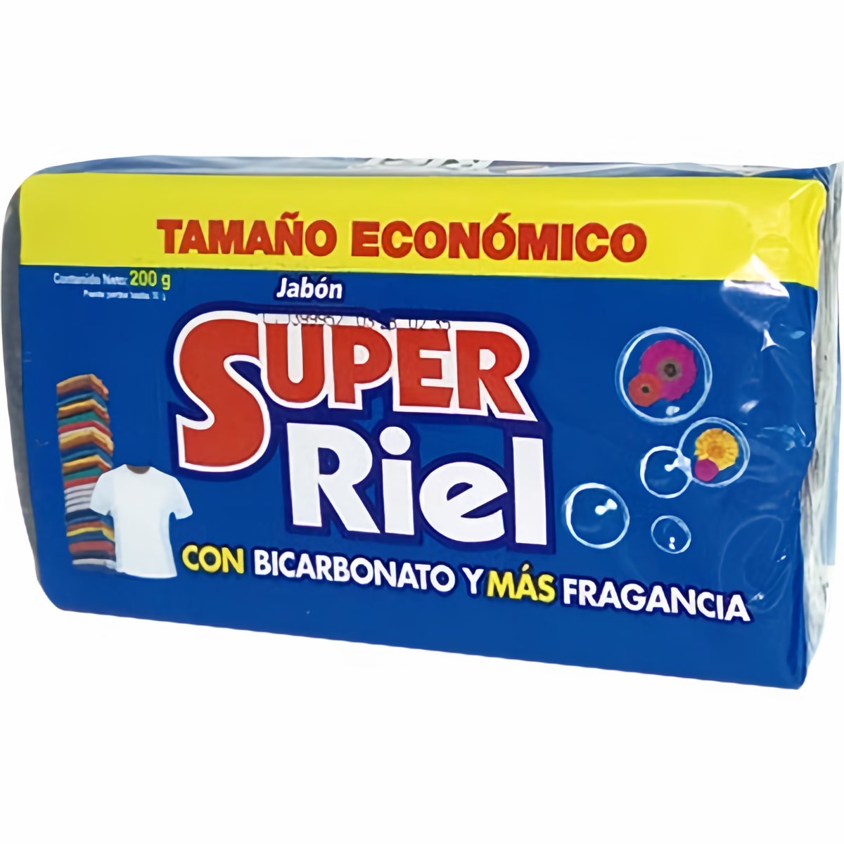 Super Riel Jabón para Ropa con Bicarbonato 200 g