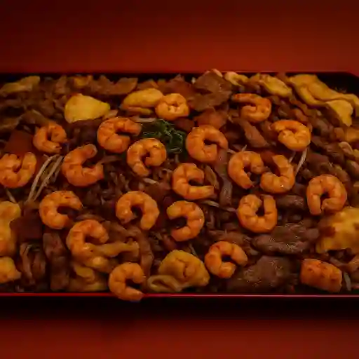 Porción de arroz wok 5 carnes