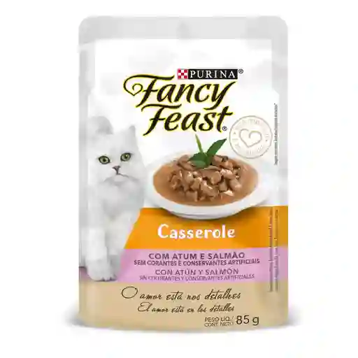 Comida húmeda para gato Purina Fancy Feast Casserole sabor a atún y salmón x 85gr