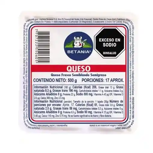 Queso Fresco - Betania