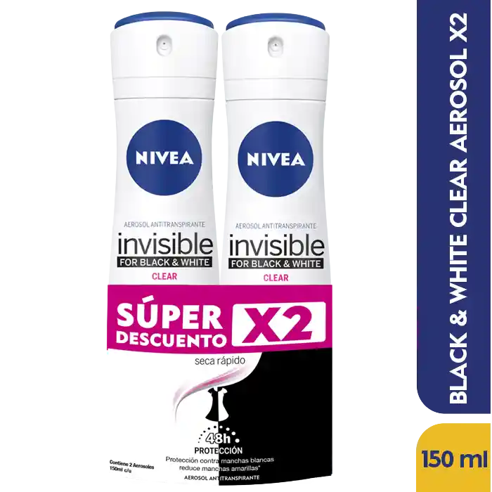 Nivea Desodorante Black and White Invisible Clear