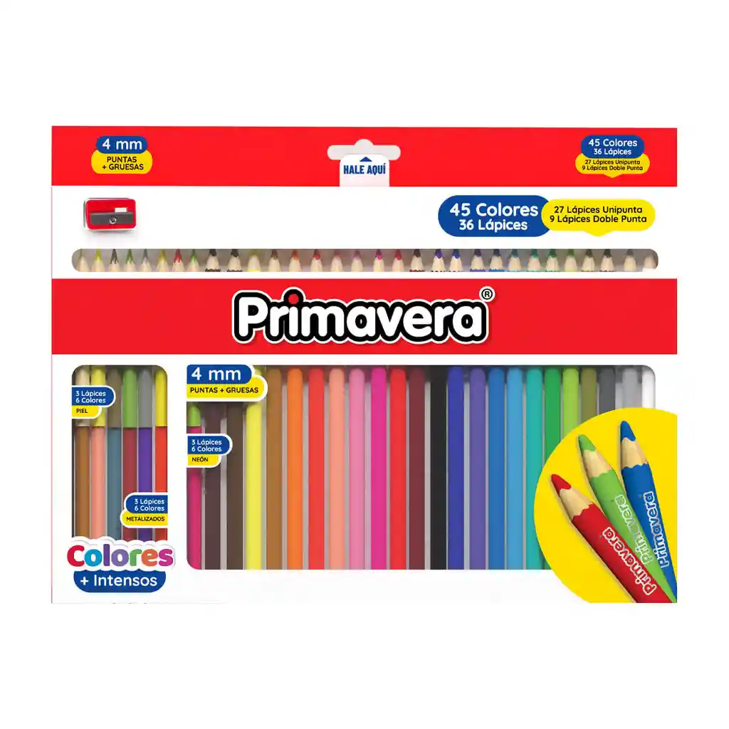 Colores Una y Doble Punta X 36 Primavera