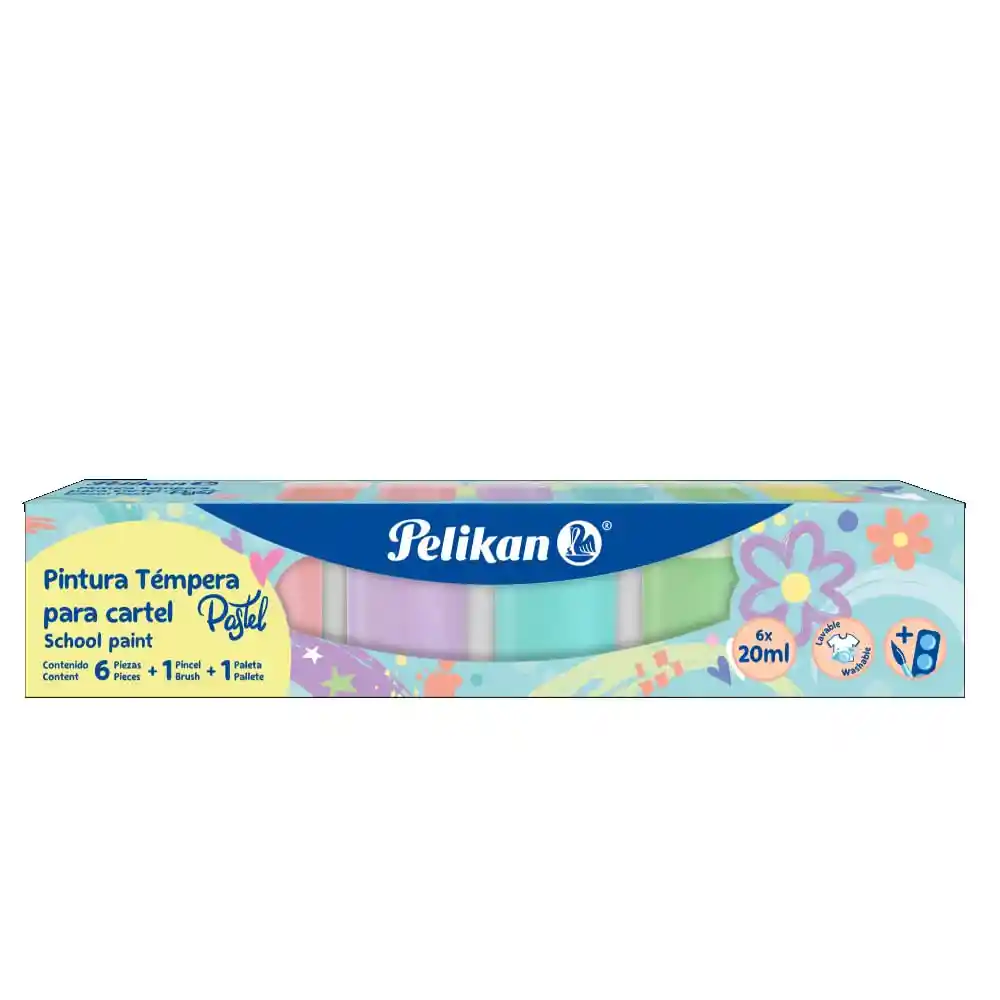 Pelikan Témpera Escolar Tonos Pastel