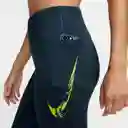 Nike Pantalón W Fast mr 7/8 Tight sw Azul Para Mujer Talla M