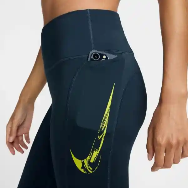 Nike Pantalón W Fast mr 7/8 Tight sw Azul Para Mujer Talla M