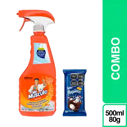 Combo Gratis Pingüino Pastelito + Mr Músculo Quitagrasa 500 mL