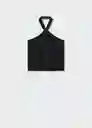 Top Cheryl Negro Talla S Mujer Mango