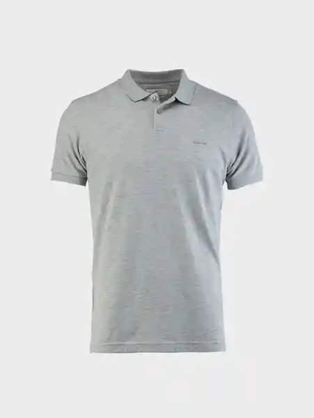 Camisa Efecto Melange Piqué Slim Fit Gris T.M 72038 Arturo Calle