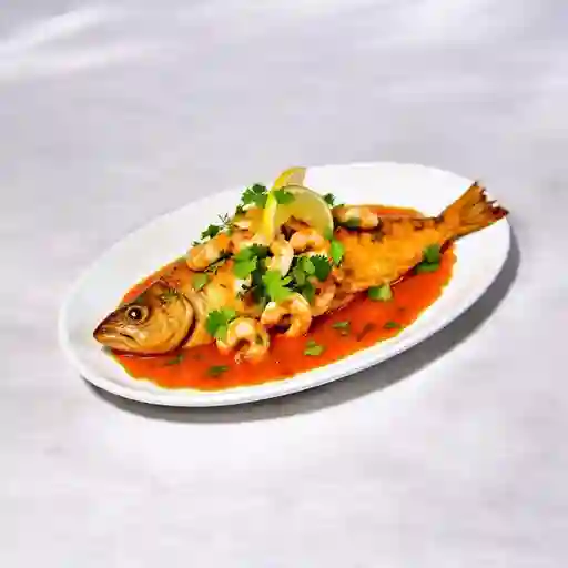 Mojarra Semi Especial En Salsa De Camaron