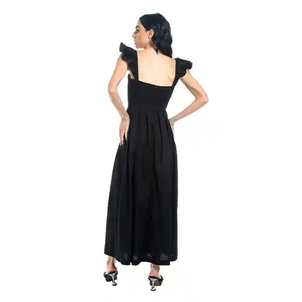 Vestido Largo Flora Negro Talla Xs