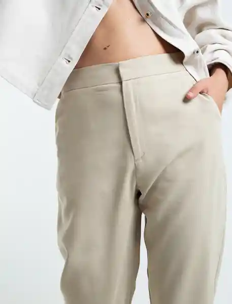 Pantalón Adila Mujer Beige Albarizo Medio T. 8 539E332 Naf Naf