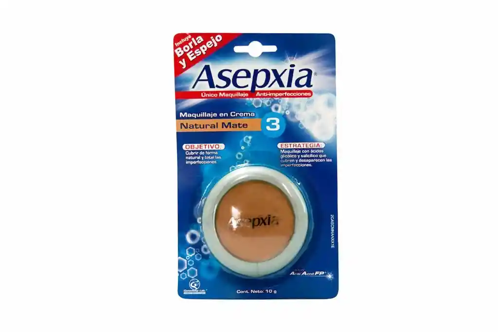 Asepxia Polvo Compacto Natural-Mate