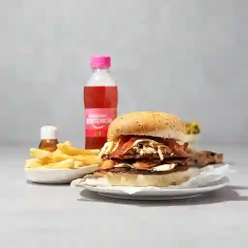 Combo Hamburguesa Queso y Tocineta