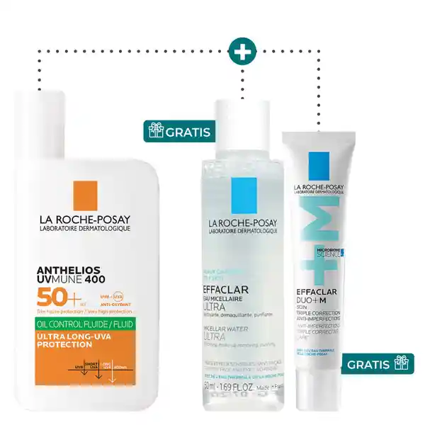 La Roche Posay Kit Anthelios Oil Control Fluido Sin Color