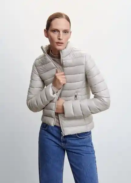 Abrigo Anorak Blandi Piedra Talla 18 Mujer Mango
