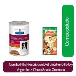 Combo Hills Digestive Care Pollo y Vegetales + Churu Perro Pollo