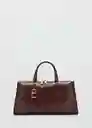 Bolso M Agnes Chocolate Talla 99 Mujer Mango