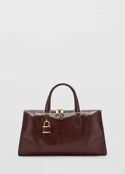 Bolso M Agnes Chocolate Talla 99 Mujer Mango