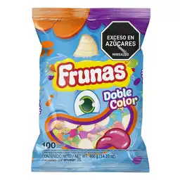 Frunas Caramelo Blando Doble Color forma de Tubitos