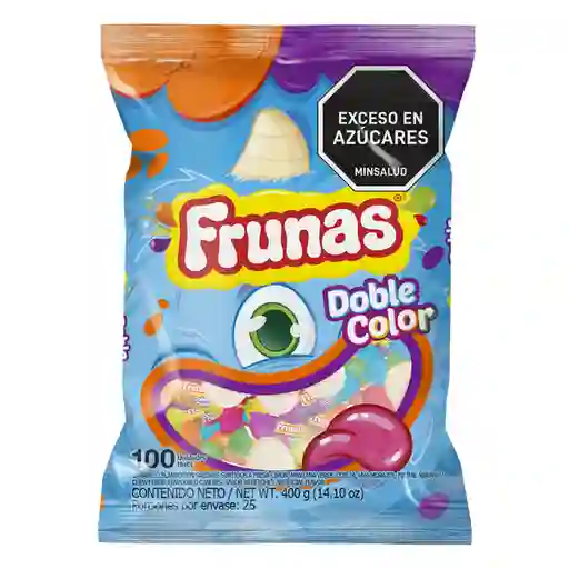 Frunas Caramelo Blando Doble Color forma de Tubitos