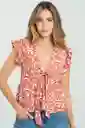 Blusa Samantha Color Rojo Carnauba Talla M Ragged